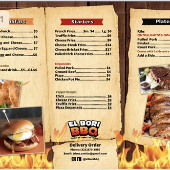 El Bori BBQ - New menu - Food Trucks Near Me - Orlando, Florida