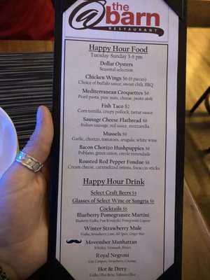Menu photo 4 @ the barn restaurant Granby, CT