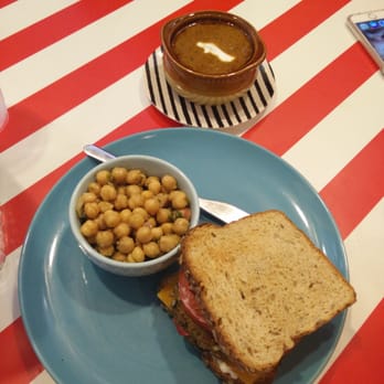 The Vegetable Hunter - Mushroom soup, black bean quinoa burger with chick pea salad. - Vegetarian Near Me - Harrisburg, Pennsylvania The Vegetable Hunter - Mushroom soup, black bean quinoa burger with chick pea salad. - Vegetarian Near Me - Harrisburg, Pennsylvania