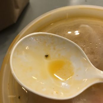 Gino's Pizza - See it yourself. In the chicken noddle soup.  Worker totally ignore me. - Pizza Near Me - Flushing, New York