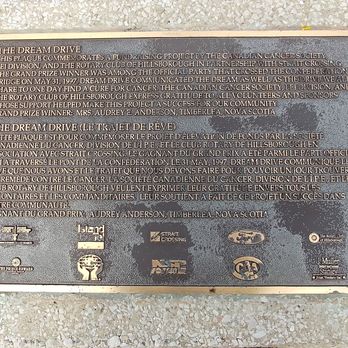 Confederation Bridge - This is a plaque for the Dream Drive, which was a fundraising event for the Canadian Cancer Society.  Photo taken October 24, 2017. - Transportation Near Me - Summerside, Prince Edward Island