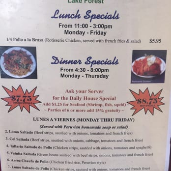 Nory's Peruvian Restaurant - Peruvian Near Me - Lake Forest, California
