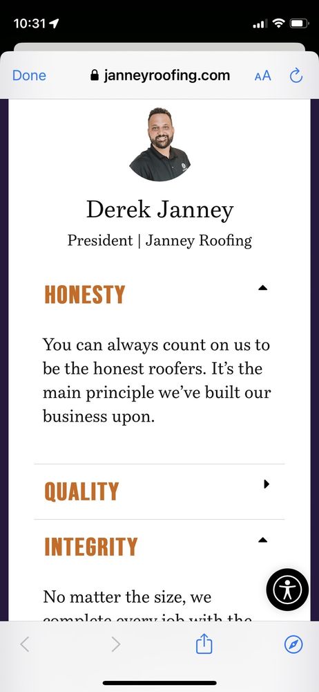 Slide of Janney Roofing