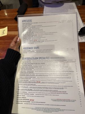 Menu photo 2 Pearls Oyster Bar Oklahoma City, OK