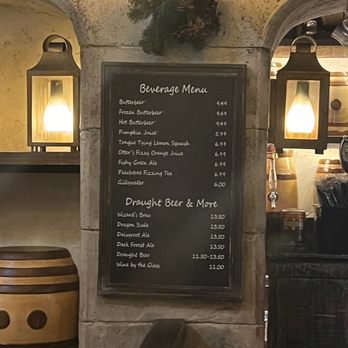Leaky Cauldron™ - Drink menu - British Near Me - Orlando, Florida