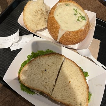Boudin - Clam Chowder in a Sourdough Bread Bowl and Classic Crab Sandwich - Bakeries Near Me - San Francisco, California Boudin - Clam Chowder in a Sourdough Bread Bowl and Classic Crab Sandwich - Bakeries Near Me - San Francisco, California