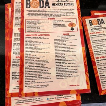 Boda - Menu - New Mexican Cuisine Near Me - Tampa, Florida