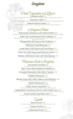 Menu photo 2 Restaurante Amazónico Madrid, M Menu photo 2 Restaurante Amazónico Madrid, M