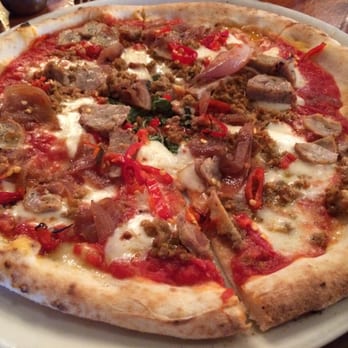 Cane Rosso - Meatball, peppers and I can't remember the rest. Bleh.. Stick with the honey bastard. - Pizza Near Me - Dallas, Texas