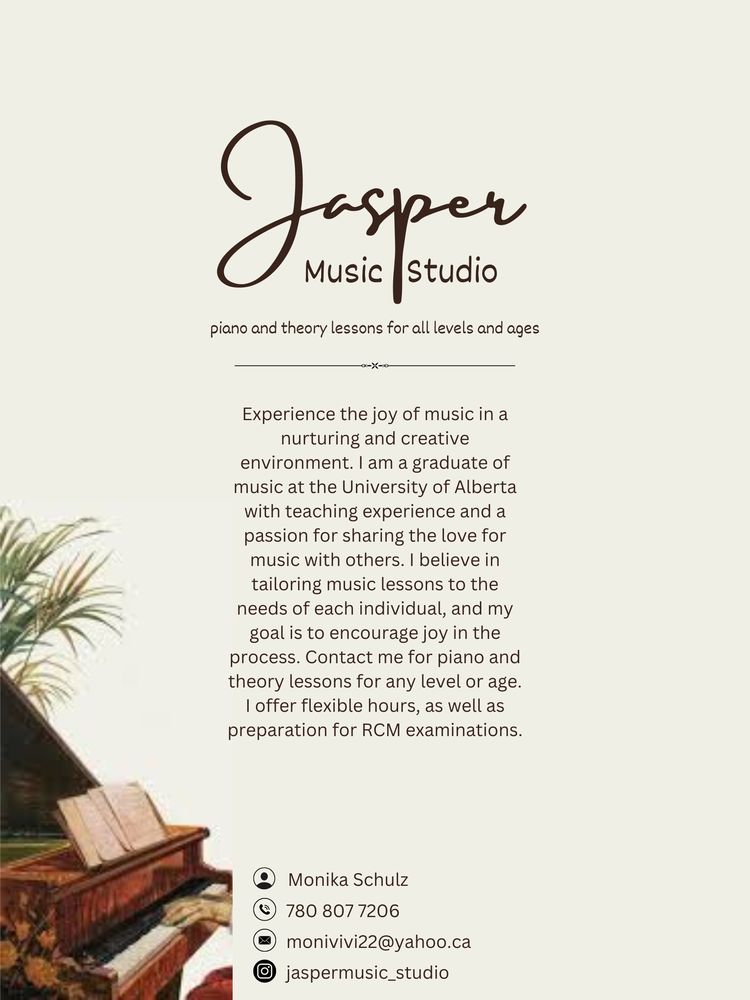 JASPER MUSIC STUDIO Updated September 2024 Request Information