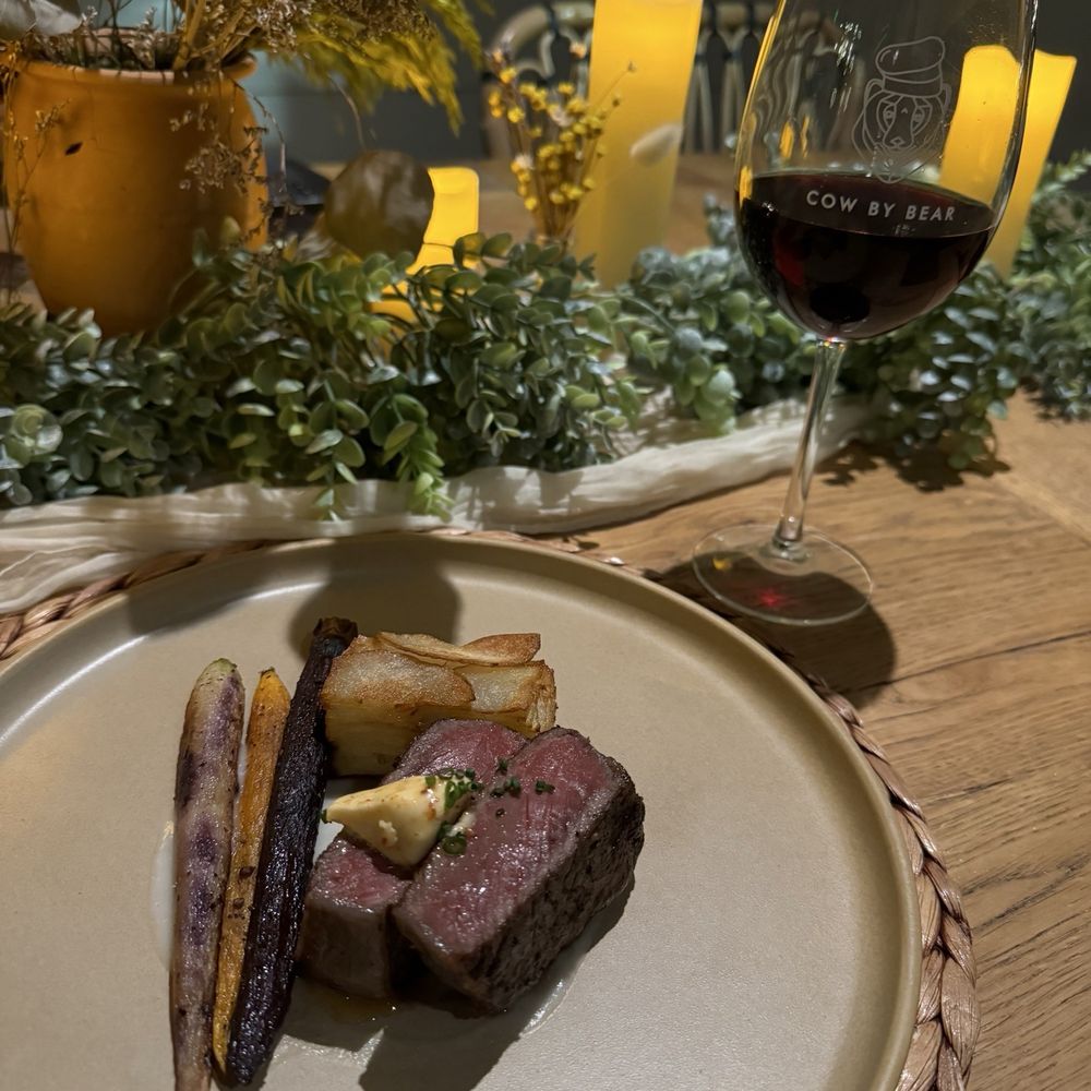Cow By Bear - 6 oz ribeye main course - Steakhouses Near Me