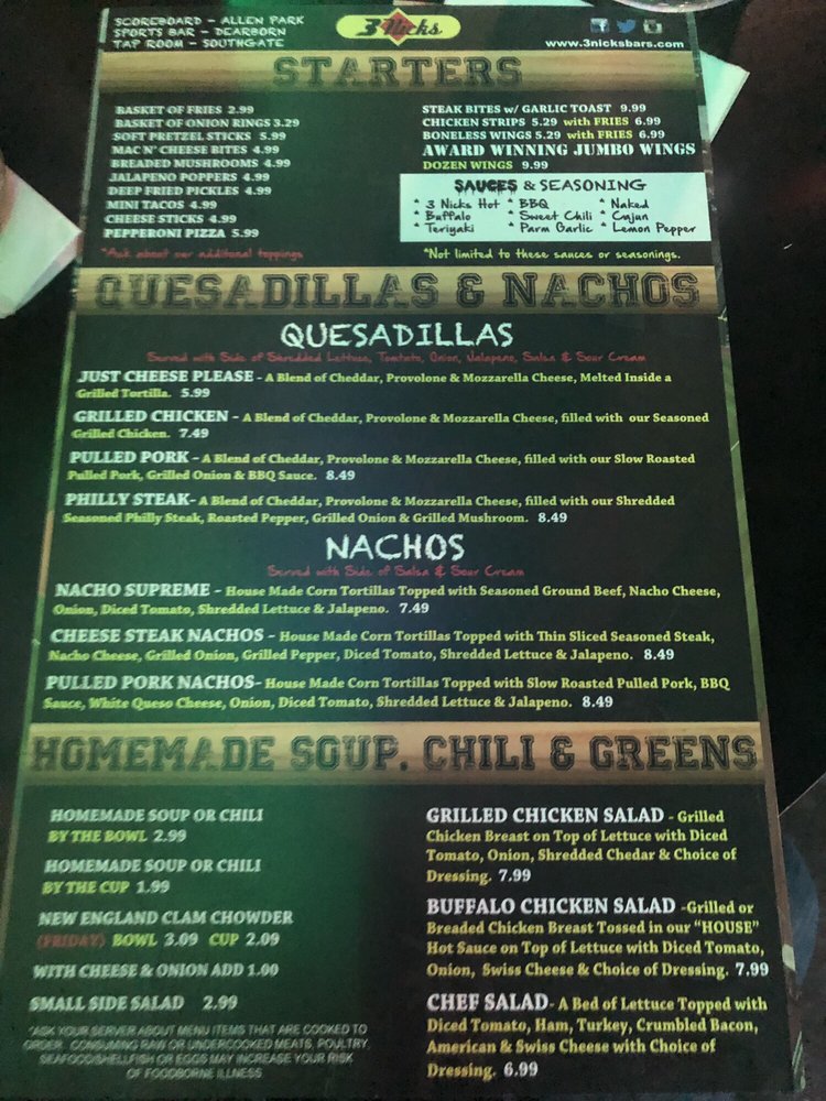 Social spots from 3 Nicks Sports Bar