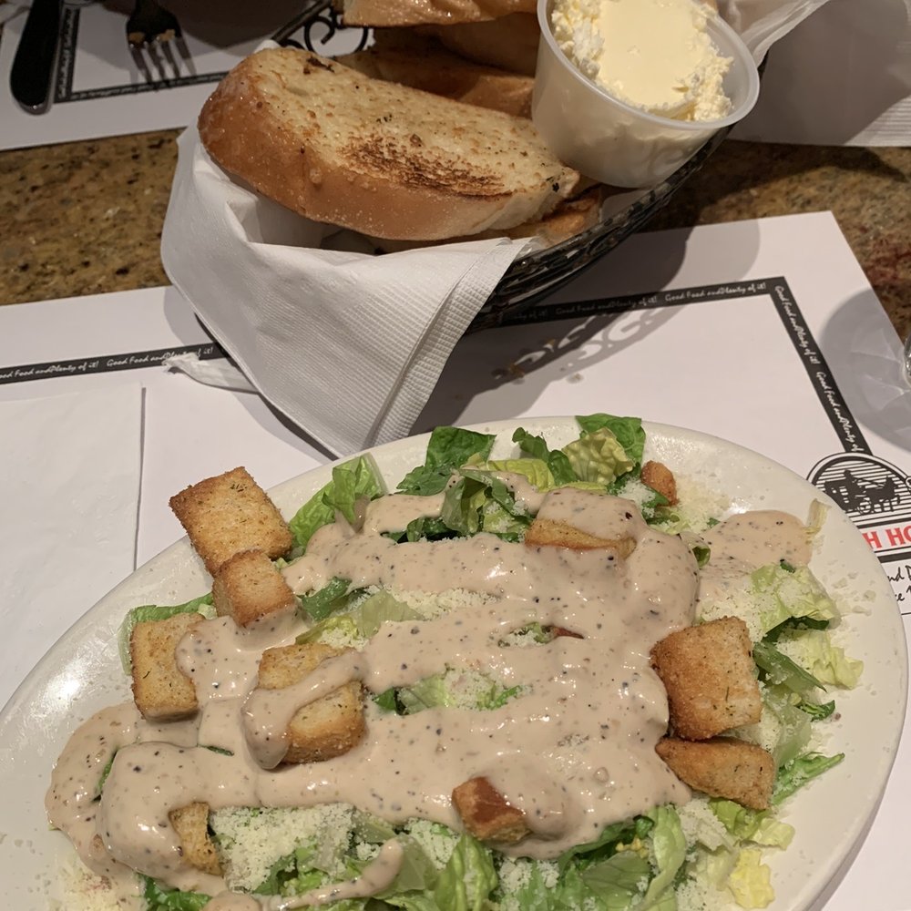 CH Steakhouse - Caesar salad and bread - Steakhouses Near Me - North Bergen, New Jersey