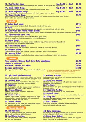 Menu photo 7 Thai Plates Cuisine Mesa, AZ