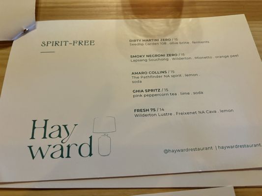 Menu photo 3 Hayward Carlton, OR
