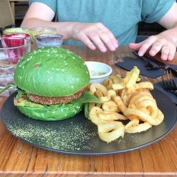 Matcha Mylkbar - "Fried Chicken" and curly fries - Vegan Near Me - Saint Kilda, VIC Matcha Mylkbar - "Fried Chicken" and curly fries - Vegan Near Me - Saint Kilda, VIC