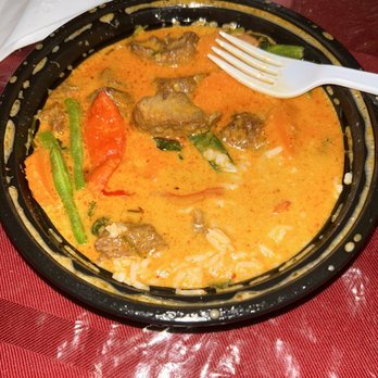 Charm Thai BBQ - Panang Curry with Mock Duck. So good! - Thai Near Me - Elmhurst, Illinois
