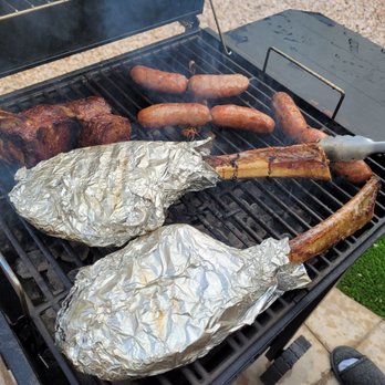 The Butcher Block - sausages and hot dogs on the grill - Meat Shops Near Me - Las Vegas, Nevada