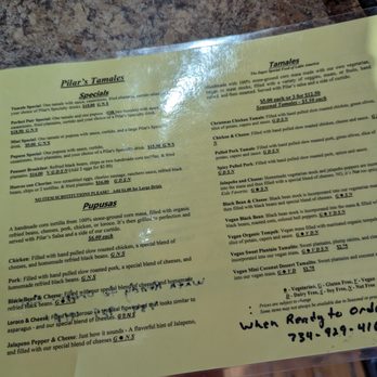 Pilar's Tamales - Menu (Mar 2024) - Latin American Near Me - Ann Arbor, Michigan