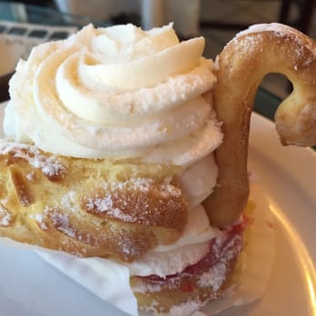 Edelweiss Village - Swan shaped cream puff with cherry filling. - Gift Shops Near Me - Calgary, Alberta Edelweiss Village - Swan shaped cream puff with cherry filling. - Gift Shops Near Me - Calgary, Alberta
