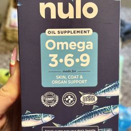 Nulo's Omega 3-6-9 Oil Supplement an employee recommended~ 2 pumps over his food, he loves it & it keeps his coat nice & shiny!