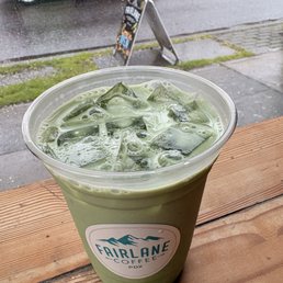 Iced matcha latte