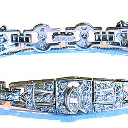 The Antique Guild - Art Deco platinum diamond bracelet