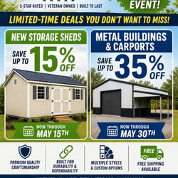 Sheds Direct Of Lexington - May promotions