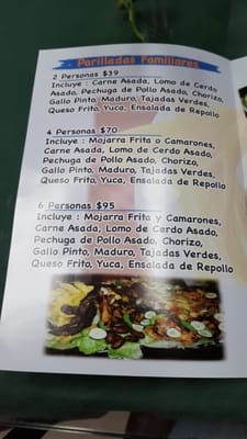 Menu photo 4 Restaurante Managua South Gate, CA