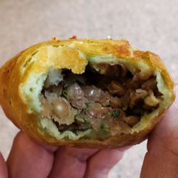 Afro Deli - Interior of veggie sambusa ($2.50). Decent, not amazing.