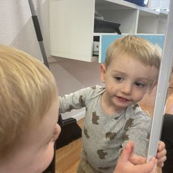 Fun Kuts - My son enjoying his new hair cut