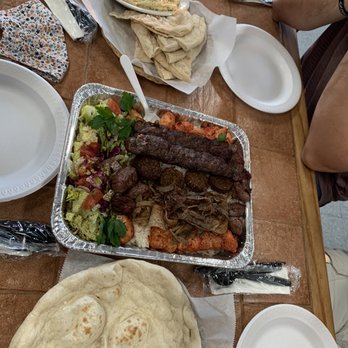 A&A Kabob Grill - Large Family Platter 2. Hummus and Flatbread - Middle Eastern Near Me - Harrisonburg, Virginia