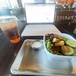 Classic Rock Coffee Co - Side salad and hibiscus berry tea