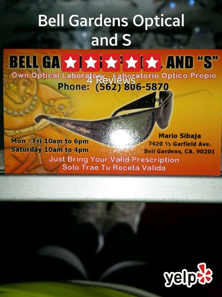 BELL GARDENS OPTICAL AND S Updated September 2024 7420 1/2 Garfield
