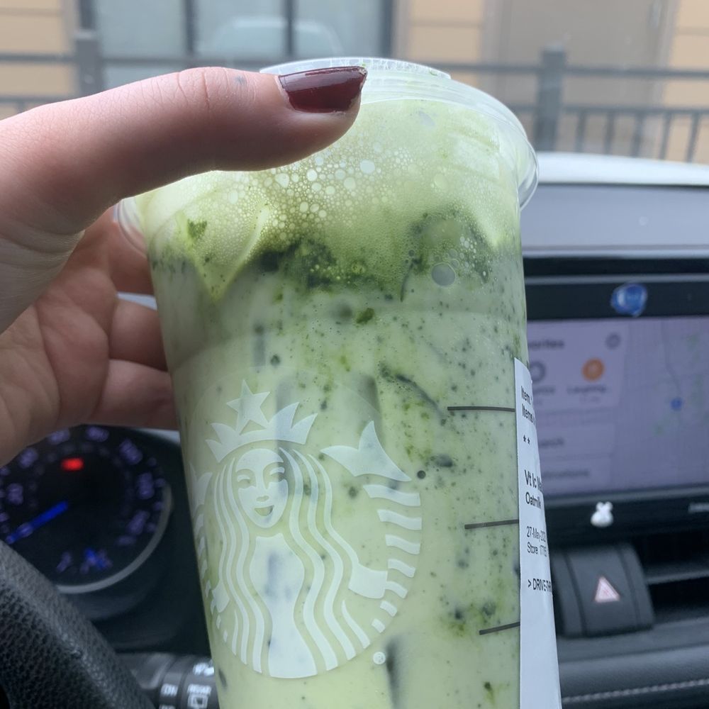 Starbucks - a hand holding a cup of green tea - Coffee & Tea Near Me - Happy Valley, Oregon Starbucks - a hand holding a cup of green tea - Coffee & Tea Near Me - Happy Valley, Oregon