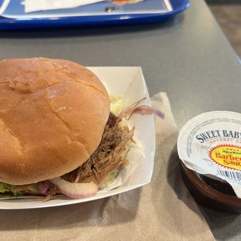 Culver's - Roast beef sandwich has enough most roast to almost make 2 sandwiches. Carmelized onions, extra BarBQ sauce  and optional lettuce=A+ - Burgers Near Me - Birmingham, Alabama
