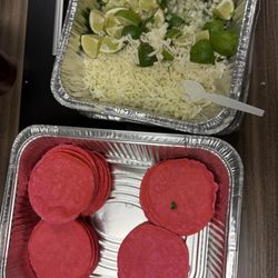 911 Taco Bar - Pink tortillas they were good not a fan of the color though what solid