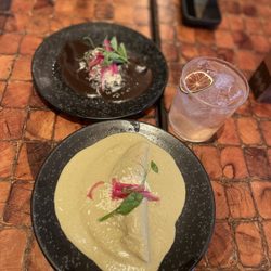 Los Danzantes - Sample of moles, manager brought out for us to try. Definitely better tasting than the dishes we orginally ordered.