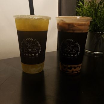 Boba Ave Express - Mango green tea with lychee jelly and crystal boba & iced mocha with boba - Bubble Tea Near Me - Arcadia, California Boba Ave Express - Mango green tea with lychee jelly and crystal boba & iced mocha with boba - Bubble Tea Near Me - Arcadia, California
