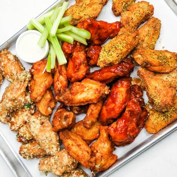 Wings & Things - a platter of chicken wings and celery - Food Delivery Services Near Me - Tempe, Arizona