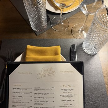 Corner Chophouse - Menu - Steakhouses Near Me - Winter Park, Florida