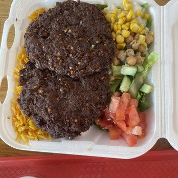 Gyro Hut - 5. Chapli Kabab Over Rice - Middle Eastern Near Me - Sugar Land, Texas