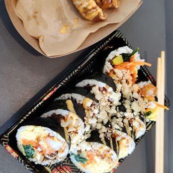 Rolly Rice - Shrimp kimbab and dumpling - Sushi Bars Near Me - North Wales, Pennsylvania Rolly Rice - Shrimp kimbab and dumpling - Sushi Bars Near Me - North Wales, Pennsylvania