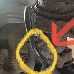 Showing where break line coating gone causing ABS light to come on.