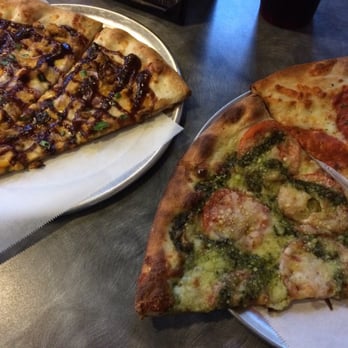 Sliceworks - BBQ chicken, tomato pesto, and vodka sauce pizza! - Pizza Near Me - Denver, Colorado
