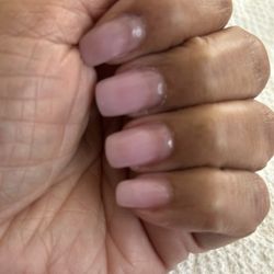 AB Nails Salon - See my index finger? All are bad but look at the uneven mess on that particular finger