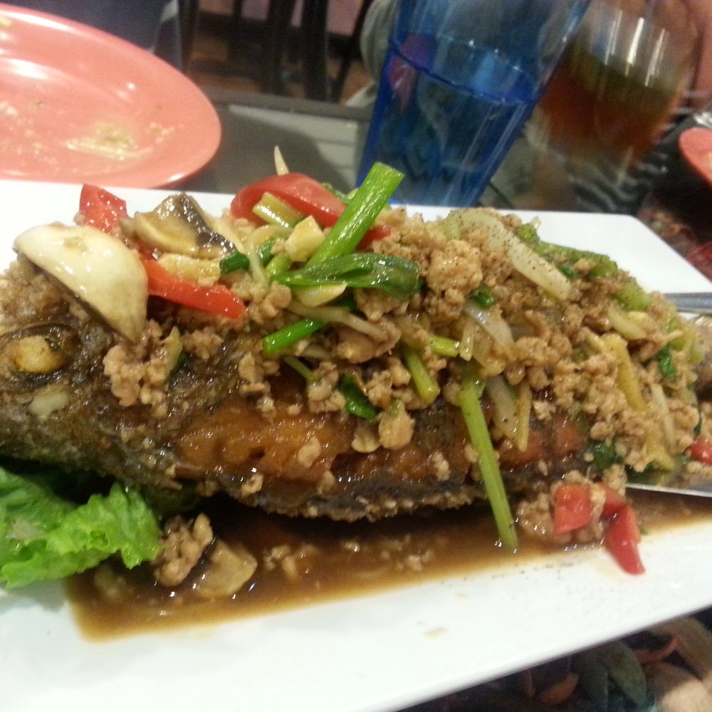 Chao Thai - Crispy whole fish with ginger sauce - Thai Near Me - Elmhurst, New York Chao Thai - Crispy whole fish with ginger sauce - Thai Near Me - Elmhurst, New York