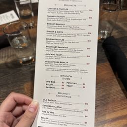Brunch menu