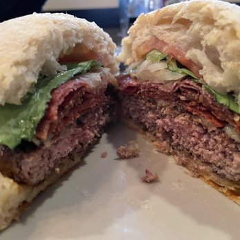 Merchant Tavern - Inside the Sinatra Burger - Gastropubs Near Me - Akron, Ohio