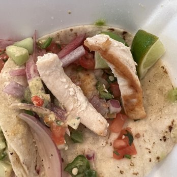 Chido Taco Mercado Style Taqueria - 2 tiny strips of fish - Tacos Near Me - Raleigh, North Carolina Chido Taco Mercado Style Taqueria - 2 tiny strips of fish - Tacos Near Me - Raleigh, North Carolina